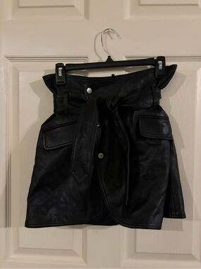 Marissa Webb Leather Mini Skirt